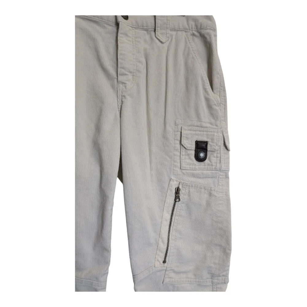 Lauren Ralph Lauren Corduroy Cargo Pants Beige Cream Utility